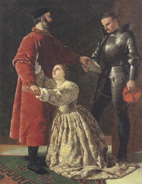 Frederick richard pickersgill,R.A. Duke Fredrick banishing Rosalind from his Court (mk37) Sweden oil painting art